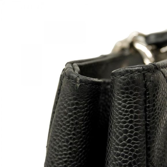 Chanel Shoulder Bag Matelasse Caviar Skin Black Silver Hardware Women - Picture 6 of 10